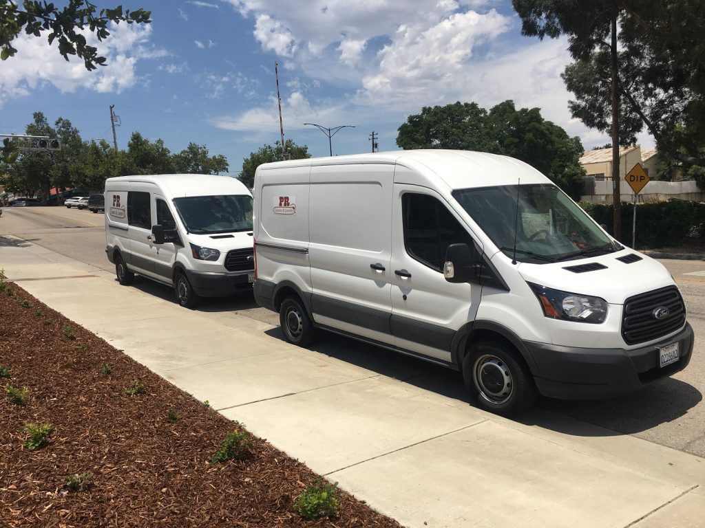 Two of Paso Robles Cleaners Vans